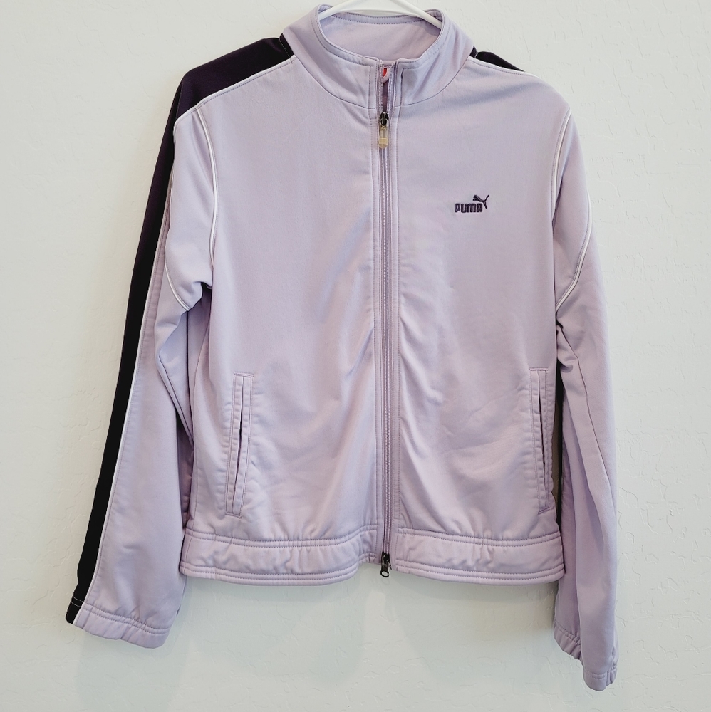 💕 Puma Zip Up Classic Jacket Pastel Purple Medium - Picture 2 of 14